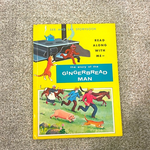 see and say | Toys | Vintage Gingerbread Man Book | Poshmark
